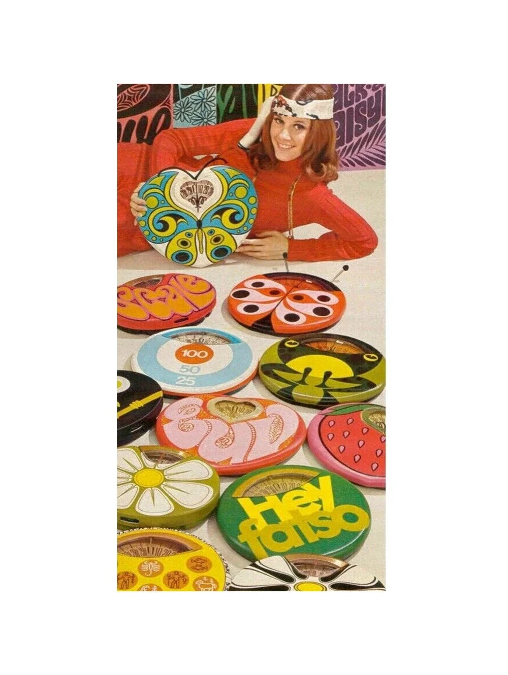 Vintage Brearley Tiger Carpet Bathroom Scale WORKS Boho Retro Opalhouse Style